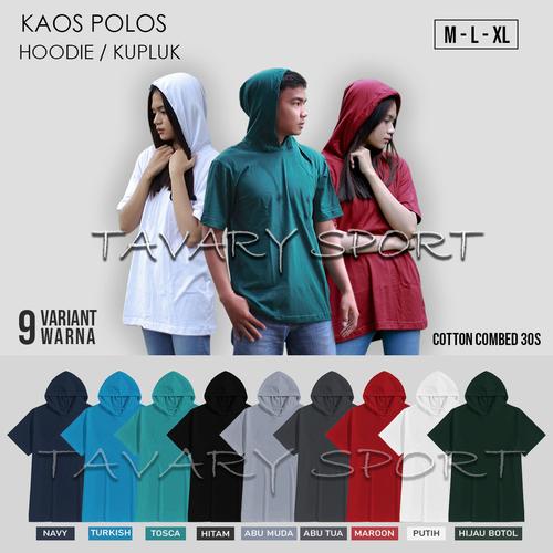 Jual Kaos Polos Hoodie All Varian Warna Cotton combed 30s - KAOSHODI PUTIH,  M - Kota Bandung - Tavary Sports | Tokopedia