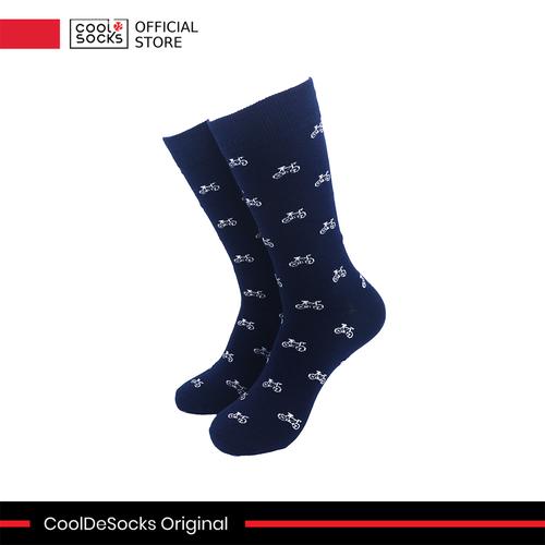 Gambar Kaos Kaki CoolDeSocks Original | Bicycle Pattern - Blue dari CoolDeSocks Official Jakarta Barat Tokopedia