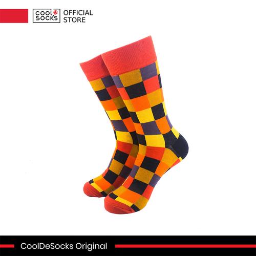 Gambar CoolDeSocks Original | Kaos Kaki Motif - Rubik Retro Orange dari CoolDeSocks Official Jakarta Barat Tokopedia