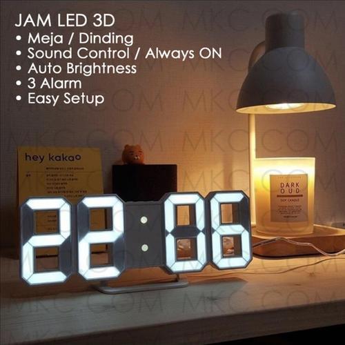 Jual Jam Meja Led 3D/Jam Dinding Digital Led 3D Bentuk Angka Modern