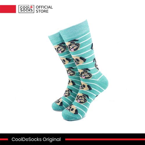 Gambar CoolDeSocks Original | Kaos Kaki Motif - Smiling Bulldog Green Stripes dari CoolDeSocks Official Jakarta Barat Tokopedia