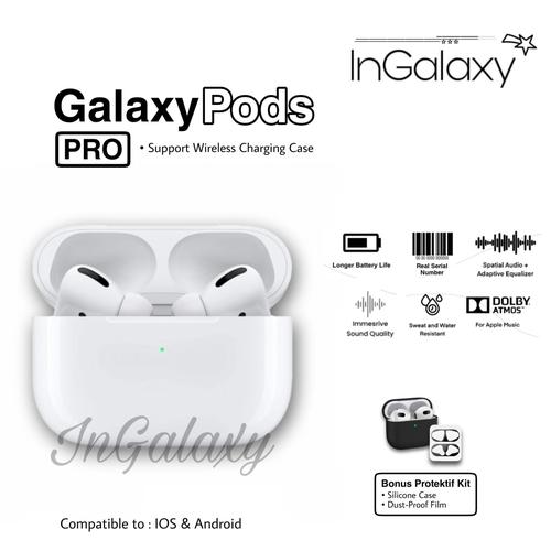 Jual Airpods Pro With Wireless Charging Case + Hey Siri + Spatial Audio -  Jakarta Barat - InGalaxy Official | Tokopedia