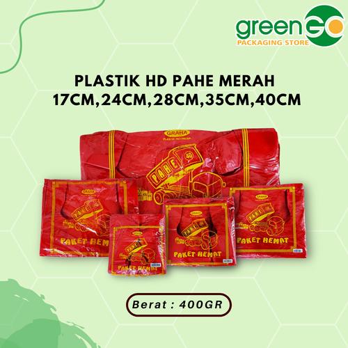 Jual PLASTIK HD MERAH PAHE 17CM 24CM 28CM 35CM 40CM KRESEK WARNA MURAH ...