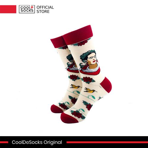 Gambar CoolDeSocks Original | Kaos Kaki Fashion - Frida Kahlo - White dari CoolDeSocks undefined Tokopedia