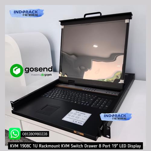 Jual KVM 1908C 1U Rackmount LED KVM 