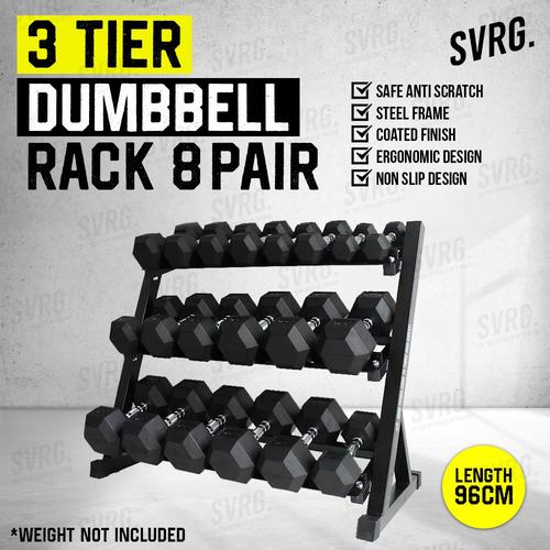 Promo Svarga 3 Tier Dumbbell Rack Rak Dumbell 3 Susun Dumbel Set Triangle Rack Cicil 0 3x