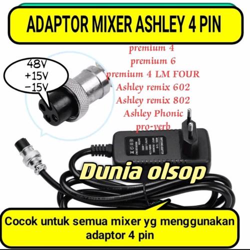 Jual Adaptor mixer ashley premium 4 premium 6 phonic remix 602 remix