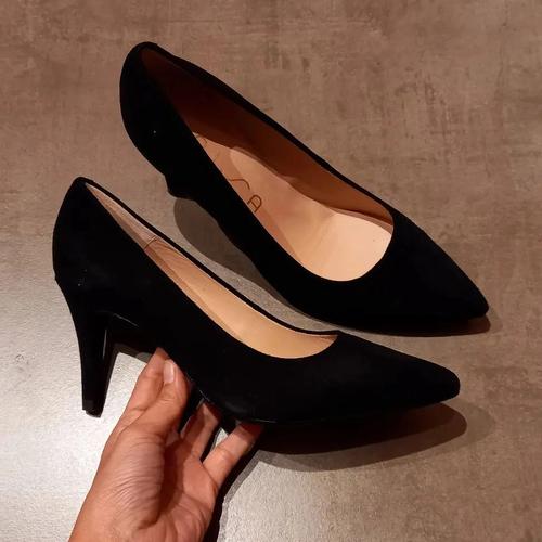 black suede heels