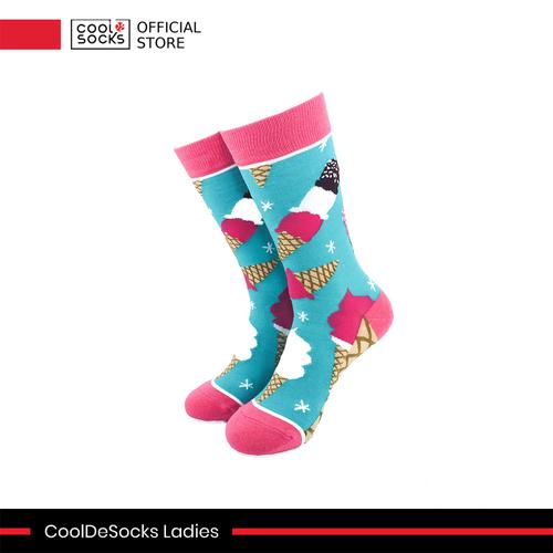 Gambar CoolDeSocks Ladies | Kaos Kaki Wanita Motif - Ice Cream Cone dari CoolDeSocks undefined Tokopedia