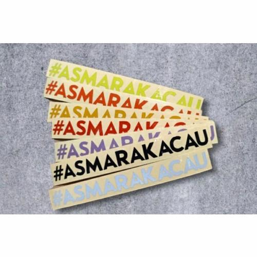 Jual sticker asmara kacau cutting sticker asmara kacau 12 cm - gold ...