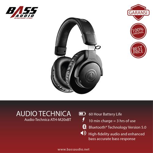 Promo Audio-Technica ATH-M20xBT / M20x BT Wireless Bluetooth Headphones -  Jakarta Pusat - Bass Audio | Tokopedia
