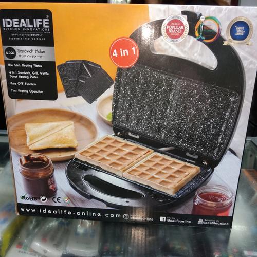 IDEALIFE IL-202 IN SANDWICH MAKER TOASTER PEMANGGANG ROTI di Abadi  45 Tokopedia