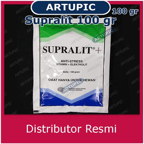 Gambar Supralit PLUS 100 gram Anti Stres Elektrolit Vitamin Unggas Ayam dari ArtupicPeralatanPeternak Kota Tangerang Selatan Tokopedia