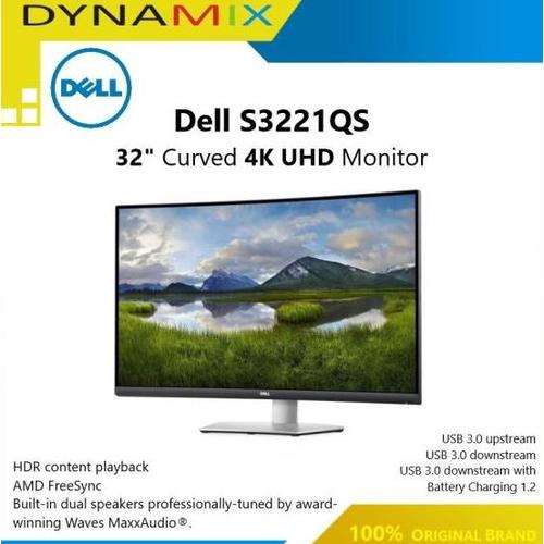 Jual Ready Dell S3221Qs 32" Curved 4K Uhd Monitor Amd Freesync Dual