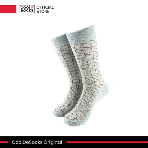Gambar CoolDeSocks Original | Kaos Kaki Fashion - 3D Cubes Wire Grey (C) dari CoolDeSocks Official Jakarta Barat Tokopedia