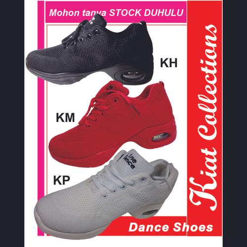 red dance sneakers