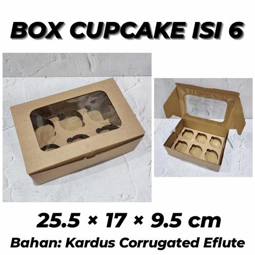Promo Box Cupcake Isi 6 / Cupcake Box / Kotak Cupcake / Dus Cupcake