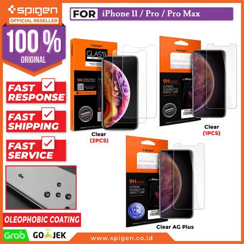 Gambar Tempered Glass iPhone 11 / Pro / Max / XS Max / XS / XR X Spigen SLIM - 11 or XR dari Spigen Official Jakarta Barat Tokopedia