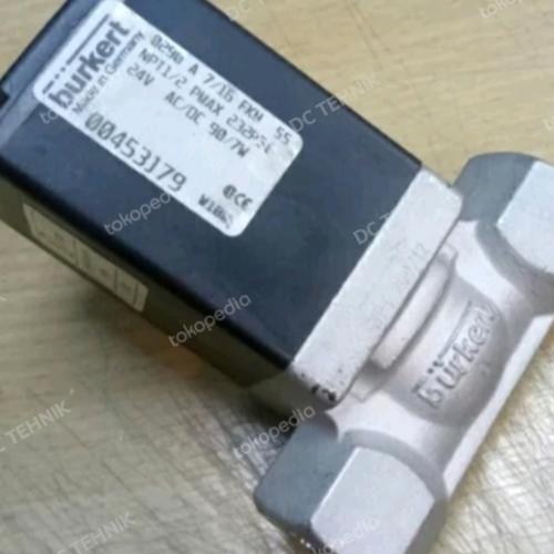 Jual Solenoid Valve BURKERT 0290 A 7/16 FKM SS NPT1/2 PMX 232PSI 24V AC ...