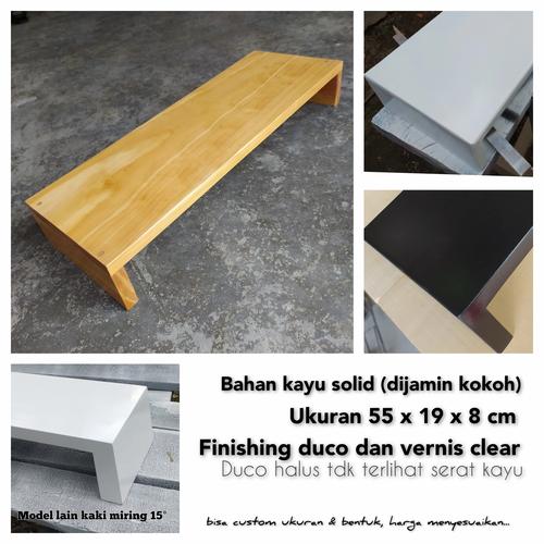 Gambar Meja Monitor komputer, rak monitor pc, laci keyboard - Natural dari Toko Seneng Kab. Kediri Tokopedia