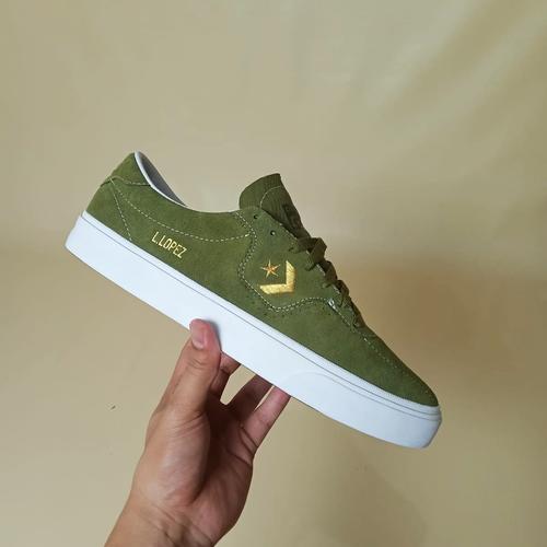 converse pro leather green