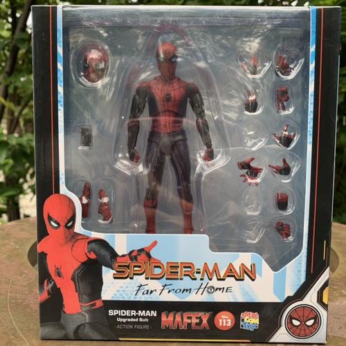 Action Figure Tom Holland Spider-Man Mafex 113 15cm Da Far From Home