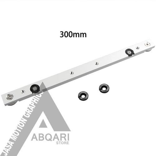Jual miter bar / mitre gauge / table saw runner / t track slider bar / slob silver 30cm Kab