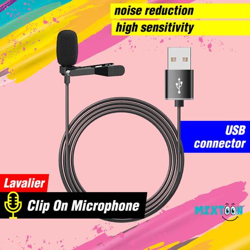 Jual Mic Clip On USB 3.5mm Type C iPhone Microphone HP Mikrofon Klip Jepit 3.5 mm Jakarta