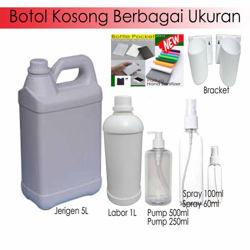 Promo Jerigen 5Liter labor 1Liter Botol pump botol spray Bracket botol ...