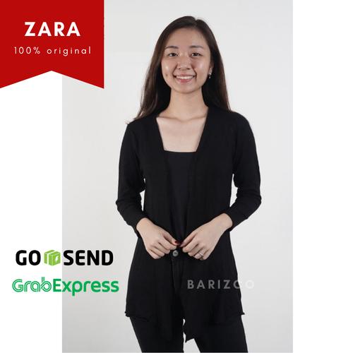 Cardigan Wanita Hitam Branded ZARA Cardigan Wanita Rajut Hitam Outer  Hitam, M di Barizco Tokopedia
