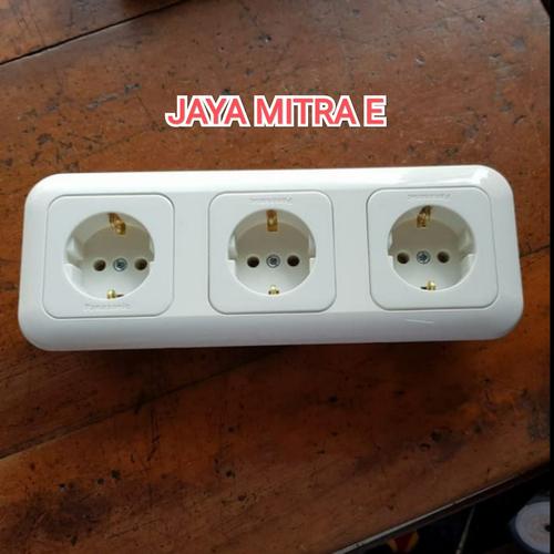 Jual PANASONIC StopKontak 3 Lubang Inbow/Tanam Stop Kontak 3 Lubang