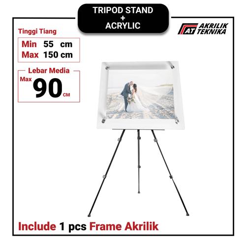 Jual TRIPOD STAND / FRAME DISPLAY / TIANG IKLAN POSTER DISPLAY AKRILIK