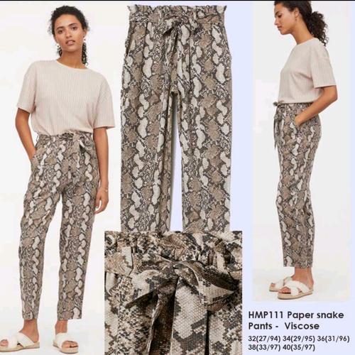 Jual HM Snakeprint Paperbag Pants With 