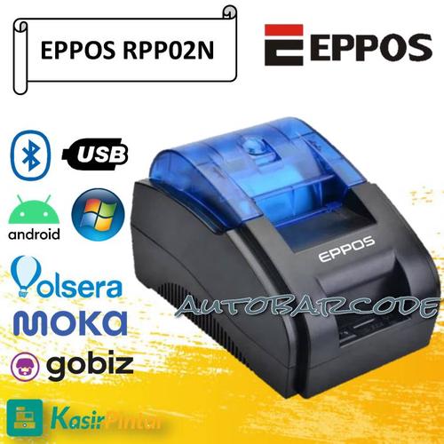 Gambar PRINTER THERMAL EPPOS 58 MM EP-RPP02 USB BLUETOOTH SUPPORT MOKA POS - Printer Saja dari AUTO BARCODE Kota Surabaya Tokopedia