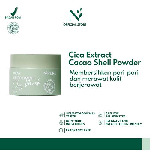 Gambar NPURE Clay Mask Centella Asiatica Chocomint dari Npure Official Jakarta Utara Tokopedia