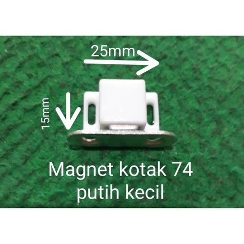 Jual Magnet Kotak 74 KECIL Putih Kayu Door Stoper Pintu Lemari - Kota ...