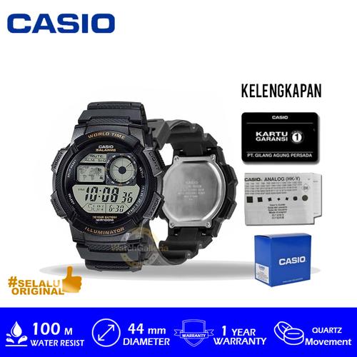 Gambar Casio GENERAL AE-1000W-1AVDF / AE 1000W 1AVDF / AE-1000W ORIGINAL - Hitam dari GrosirGshock Jakarta Pusat Tokopedia