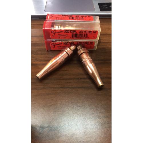 3-Piece Acetylene Oxygen Cutting Tip Set (000-1-101, 00-1-101, 0-1-101) - Fits Victor Torches