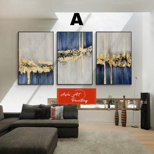 Jual Lukisan Dinding Abstrak Blue 