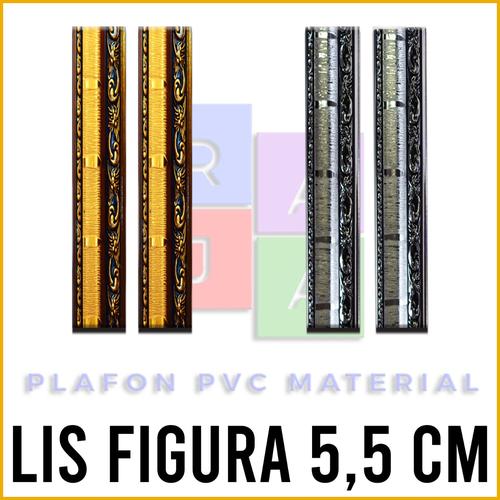 Gambar List Plafon PVC Mewah Model Figura Lebar 5.5cm - emas hitam dari Raja plafon pvc Kota Bekasi Tokopedia