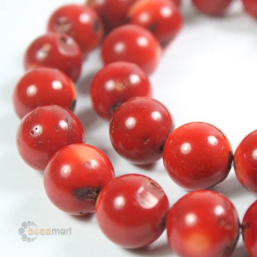 Gambar Manik Batu Alam, Red Coral, 1 Renteng, Bahan Aksesoris - 6mm dari Beadmart Kab. Gianyar Tokopedia