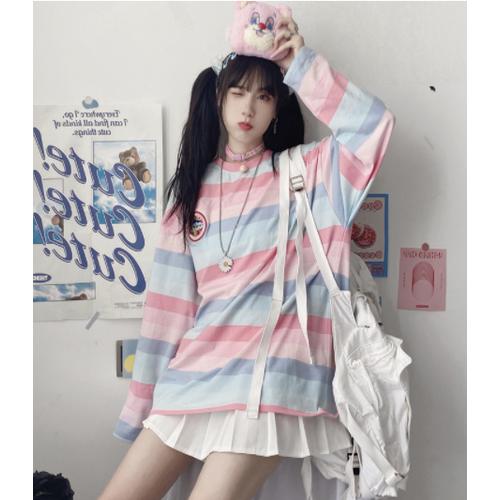 Jual Happy Rainbow Color Korean T SHIRT 