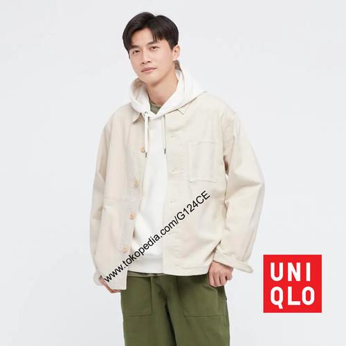 UNIQLO Jaket Work Denim Jacket Pria 