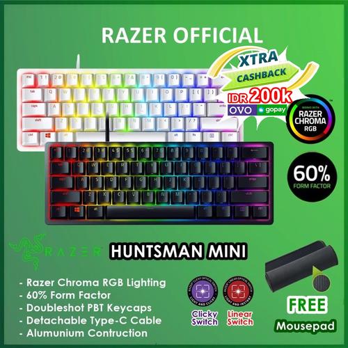 Promo Razer Huntsman Mini Mercury 60% Optical Gaming Keyboard - Black ...