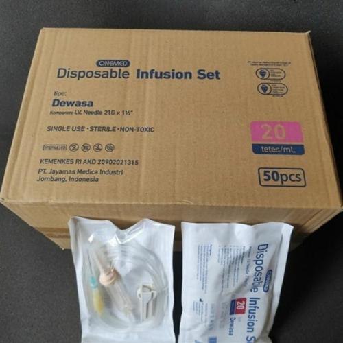 Jual Infus Set Dewasa OneMed Infusion set One Med Selang Infused Isi 50 ...