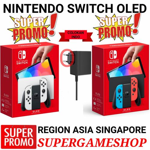Gambar Nintendo Switch OLED Console - WHITE dari Super-Gameshop Jakarta Pusat Tokopedia