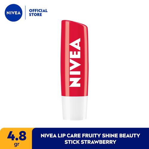 Gambar NIVEA Lip Care Fruity Shine Beauty Stick Strawberry 4.8gr dari NIVEA Official Kota Tangerang Selatan Tokopedia