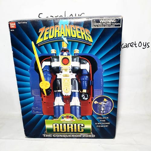 POWER RANGERS ZEO Megazord Zord Blue Gold Lion Sphinx Bandai 1996 EUR 16,00 - FR
