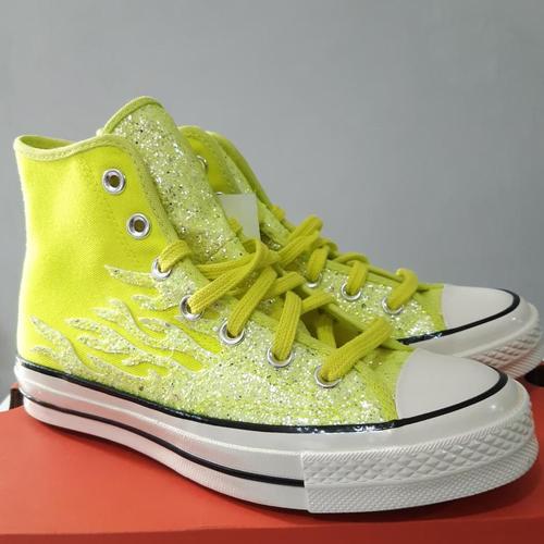 shiny high top converse