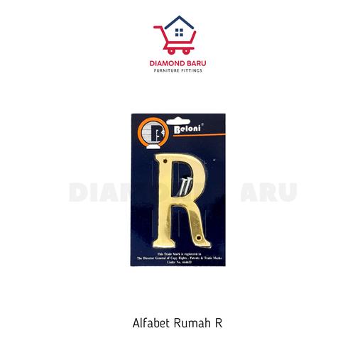 Jual Abjad / Alfabet / Nomor Rumah Gold Minimalis A - Z - R - Kota ...
